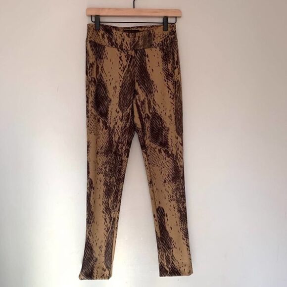 Krazy Larry NWOT snake skin animal print Legging Size 0 - Picture 1 of 6